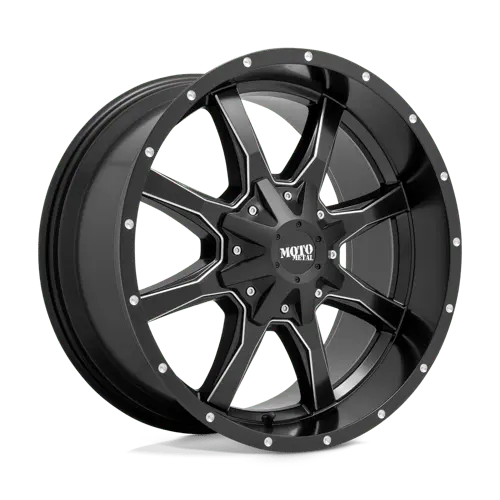 Moto Metal Mo97029087900Us 20X9 Inch Gloss Black/Milled Alloy Wheel – 8X170 Bolt Pattern, Zero Offset 1
