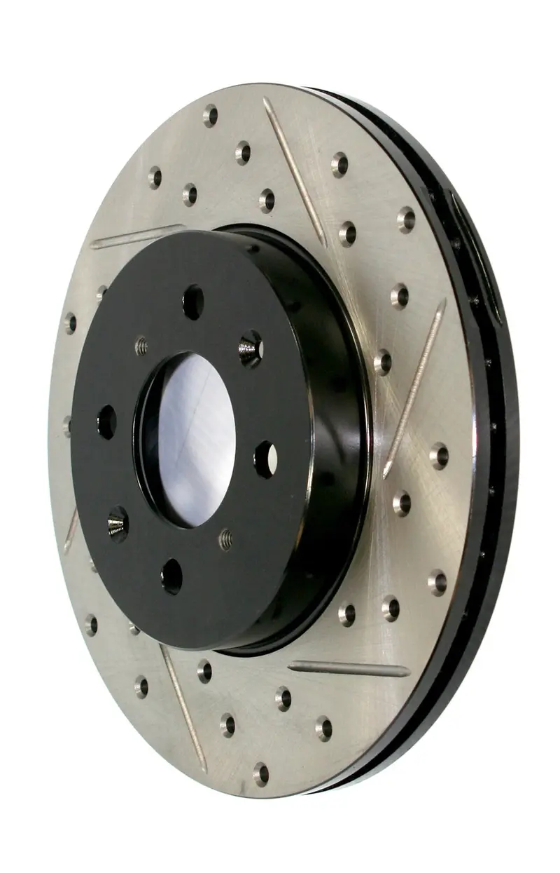 Stoptech 127.51038Cl Cryo-Treated Drilled And Slotted Front Left Brake Rotor 1