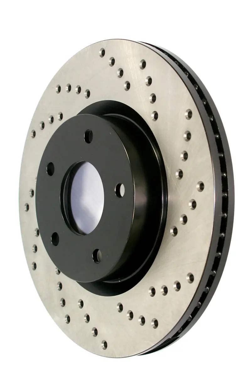 Stoptech 128.33068R Cross-Drilled Rear Right Brake Rotor – Sport Series Cryo-Treated 1